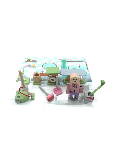 Minik Eller Büyük İş Başarır: Figürlü Ahşap Temizlik Seti