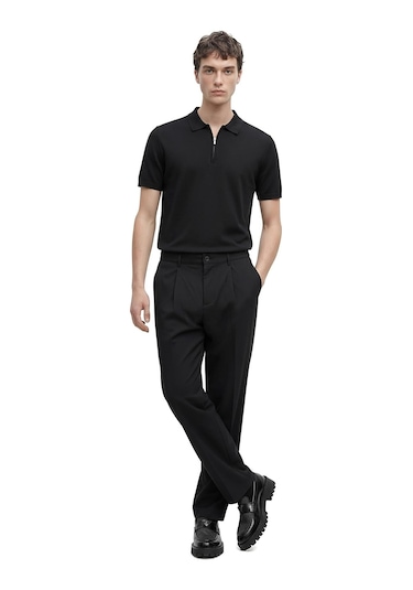 Regular Fit Yüksek Bel Erkek Kumaş Pantolon Gabriel Siyah