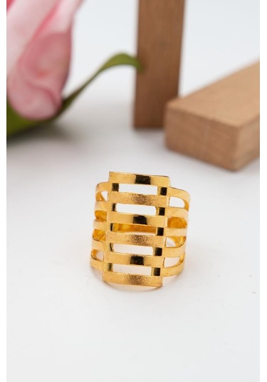 Latif Kuyumculuk  22 Ayar Altın İçi Dolu Altı Sıra Kaburga Yüzük Lkyzk1524