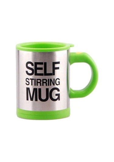 Bilger Kendi Kendini Karıştıran Mikser Kupa Termos Bardak Self Stirring Mug -467 Yeşil