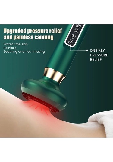 Willowhaven 12 Seviyeli Elektrikli Çukurluğu Vakum Masajı Guasha Anti Selülit Ds-a12 Green Çok Renkli Çok Renkli