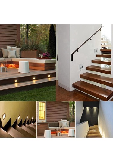 Sones Yk2306 Sıcak Beyaz Işık Hareket Sensörü Cob Led Duvar Lambası Merdiven Basamağı Köşesi, Ac 85-265v