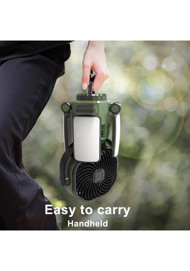 Motion003 Yeni Yazlık Sarı Çok Fonksiyonlu Fan Güçlü Sessiz Hızlı Soğutma 6000mah Pil Kamp Ofis Ev