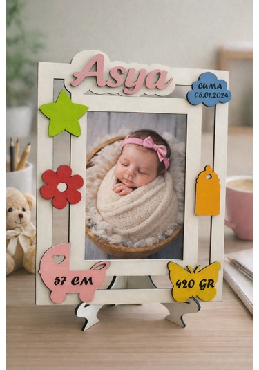 Bebek Resim Çerçevesi Kişiye Özel Şık Bir Hediye No 1029