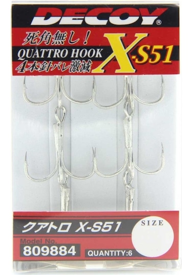 Decoy X-S51 Quatto Treble Dörtlü 6P Olta Iğnesi (535858994)