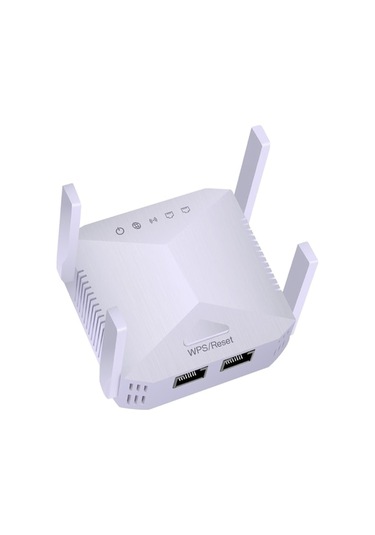 Beyaz 300m 2.4ghz Wifi Sinyal Güçlendirici, Eu Şarj Aleti, Ieee 802.11b/g/n Standardı, Wps/reset Tuşlu