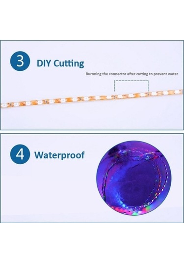 Wondernest 5 Adet Normalde Açık 45 Led 3528 Smd Su Geçirmez Esnek Araba Şerit Işığı, 12v, 45cm, Araba Dekorasyonu Diğer