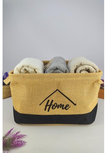 Digithome Hasır Çok Amaçlı Düzenleyici Organizer Mega Dikdörtgen Sepet Siyah - Cly-j1004