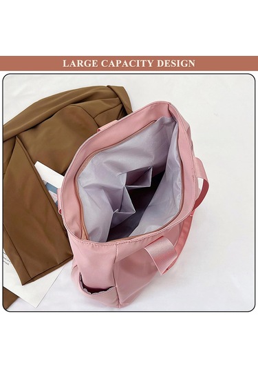 Kadınlar İçin Naylon El Çantası Ve Cüzdan Büyük Rahat Omuz Çantası Seyahat Çantası Moda Basit Çanta Açık Hava Seyahat Çantası, Mor A791 Siyah