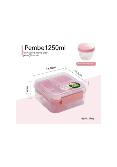 Mengtuo Mikrodalga Fırın Özel Izgara Taşınabilir Çift Katmanlı Öğle Yemeği Kutusu Yeşil 1250ml