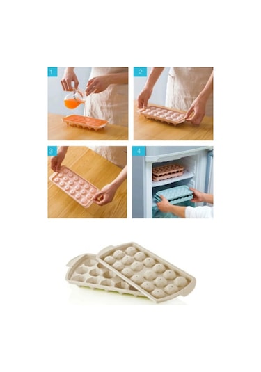 Periboia Elmas 18 Bölmeli Buz Kalıbı Renkli