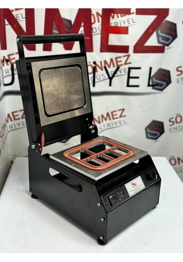 Sönmez Manuel 6 Bölmeli Kahvaltı Tabağı Kapatma Makinesi Black