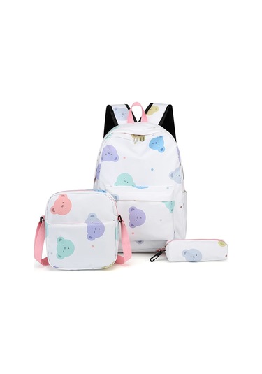 Vktech 3'lü Genç Okul Sırt Çantası Seti - Ayarlanabilir Kayışlı, Su Geçirmez Moda Çocuk Çantasımaroon Maroon