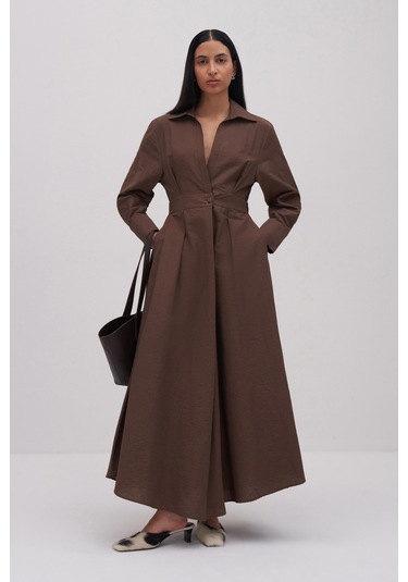 Miha Maxi Elbise Kahverengi