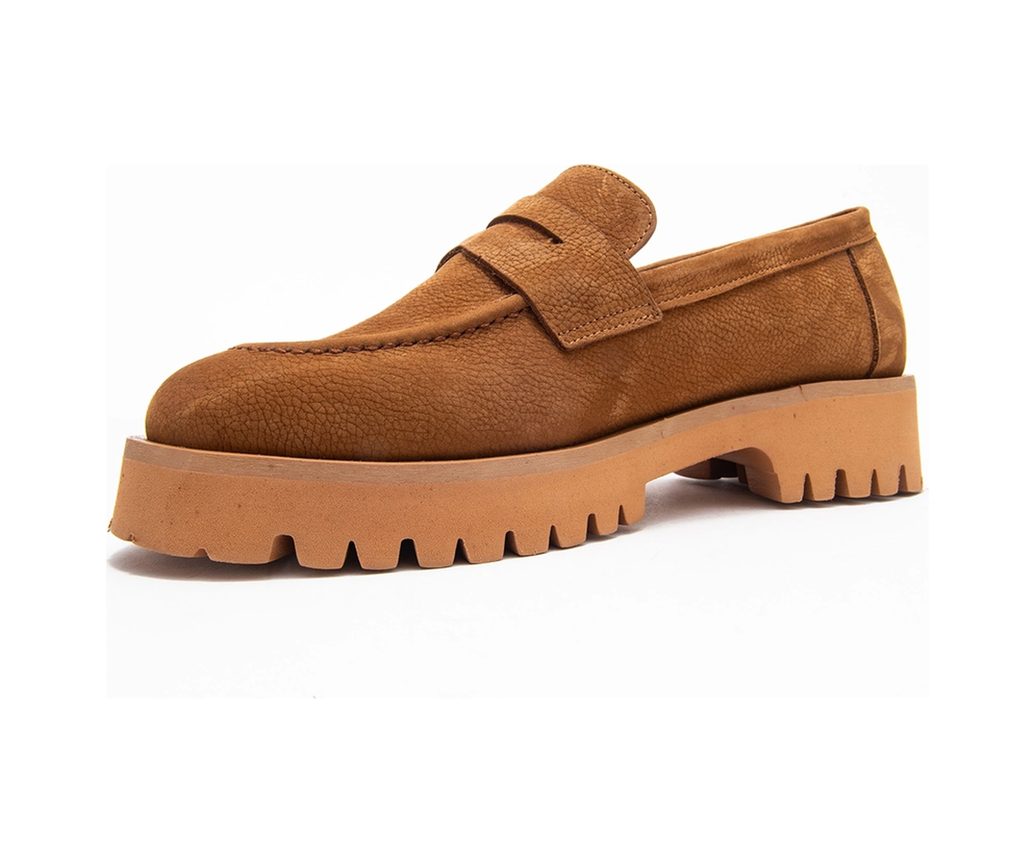 Vıonel Taba Nubuk Hakiki Deri Kadın Loafer Ayakkabı Taba Nubuk