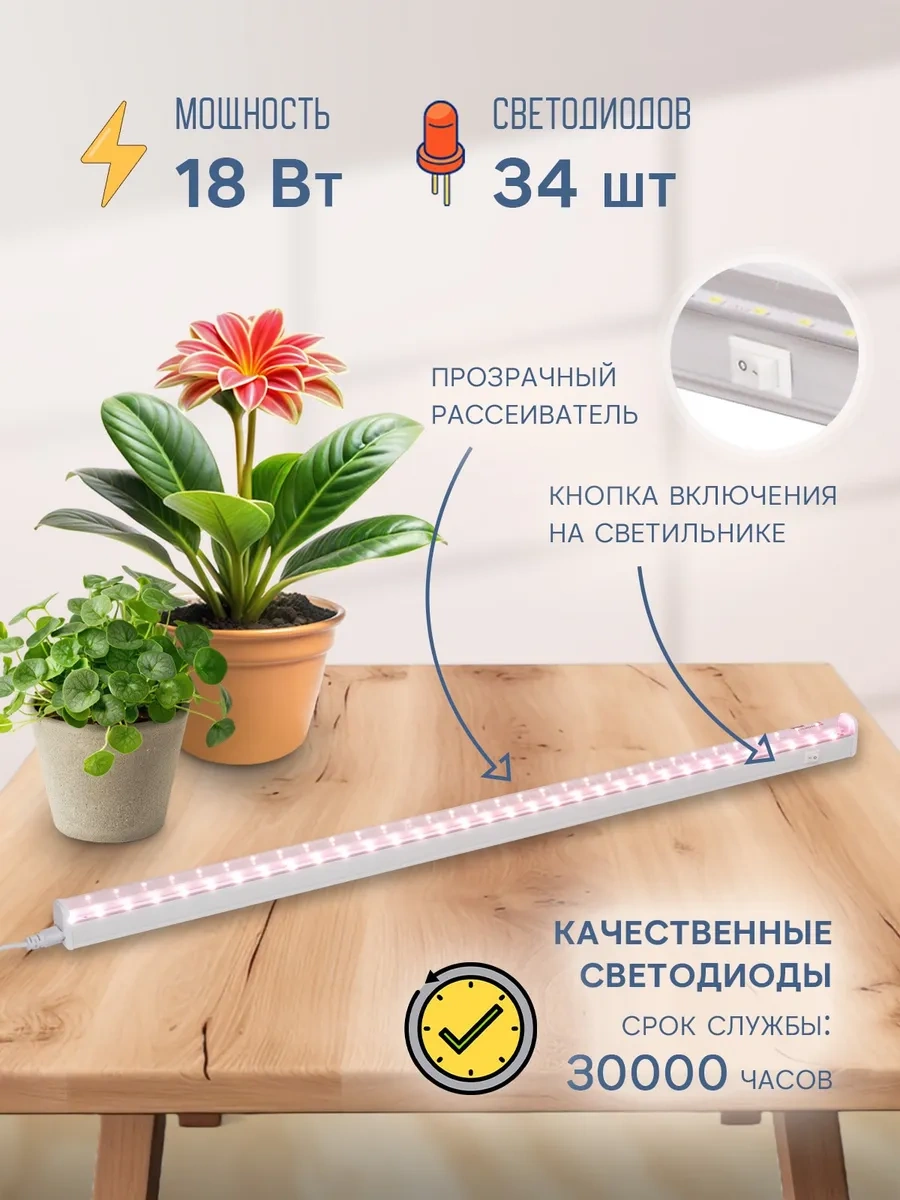 Uniel Kiler İçin Fitolamba 560mm Sple 18w 266419062 Beyaz