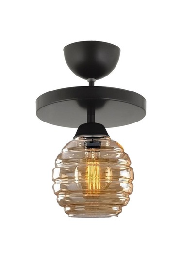 Modern Bal Camlı Model Tekli Yuvarlak Plafonyer Avize Salon F