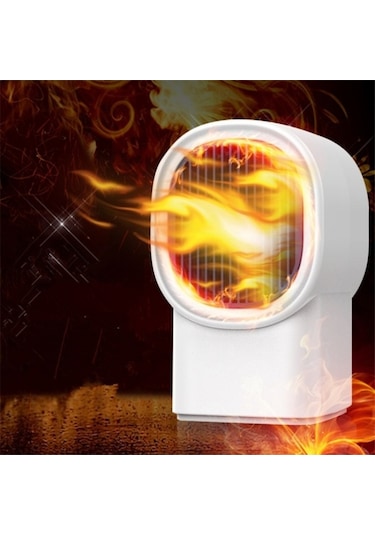 Dm Ev Isıtıcı Yurt Küçük Sessiz Sıcak Hava Üfleyici Taşınabilir Kırmızı