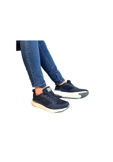 Jump 32427 Lacivert-beyaz Hafızalı Rahat Taban Spor Ayakkabı Lacivert - Beyaz