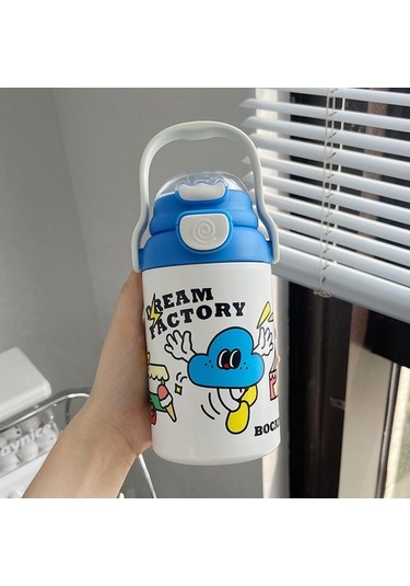 Clothing Finds Kızlar Için Termos Kupa 2024 Çocuklar Için Yeni Yüksek Değerli 316 Paslanmaz Çelik Su Bardağı Taşınabilir Sevimli Hasır Bardak Telw0ı Turkuaz