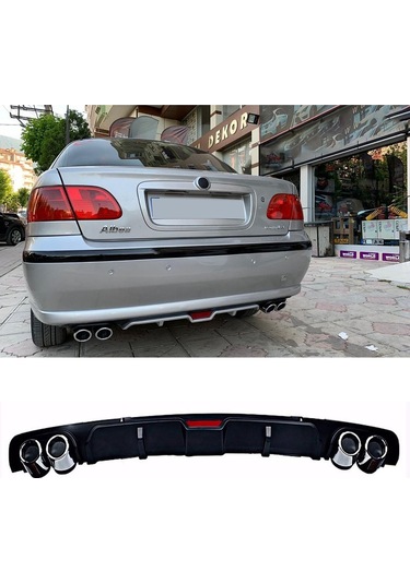 Fiat Albea Uyumlu Siyah Difüzör 4 Krom Egzoz Görünümlü Difizör Arka Ek Body Kit