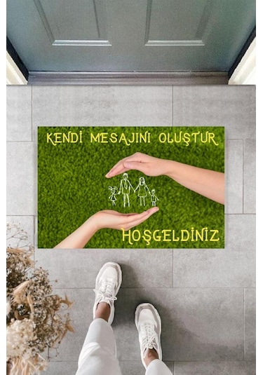 Dijital Baskı Kişiye Özel İç Kapı Dekorasyon Paspas Ps11306