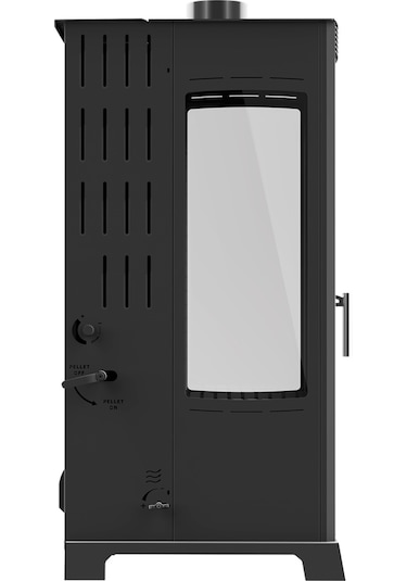 Baba's Stove / Yarı Otomatik Pelet Ve Odun Sobası / Flame 12 Kw / Üç Camlı Ve Fanlı