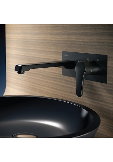 Teska Quasar Pro Siyah Ankastre Lavabo Bataryası