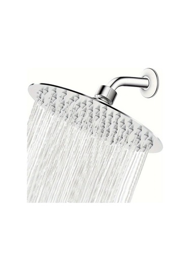 Fastbuy Challenger Simli 20 32cm Duş Başlığı 15 24cm Duş Kolu Lüks Krom Paslanmaz Duş Seti Ultra İnce Basınç Artırıcı Kendind Simli