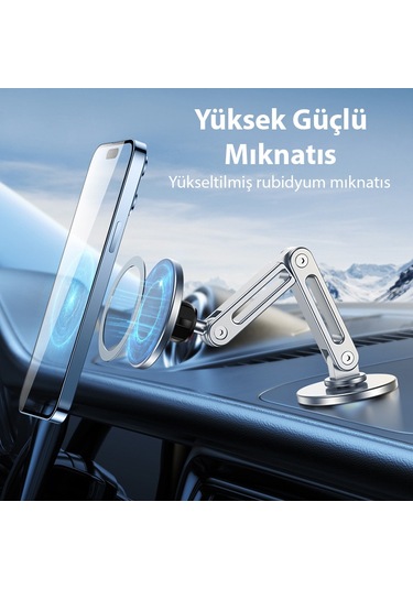 Ally Lf-256 Araç İçi Torpido Üstü Manyetik Telefon Tutucu GRİ