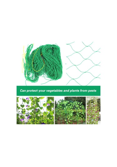 Tenfowee Nylon Bahçe Tırmanma Ağı 3.6x1.8m - Sebze, Meyve Ve Çiçek Tırmanıcı Bitkiler İçin Dayanıklı Destek Ağı