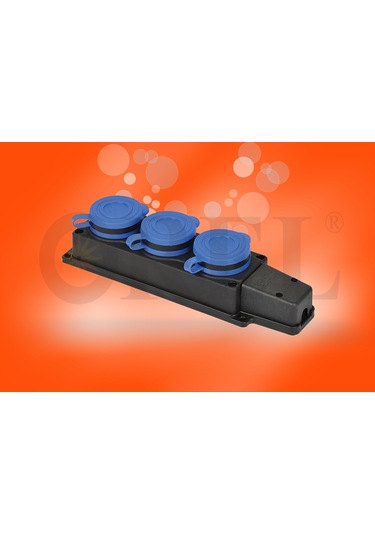 1x16 Monofaze Kauçuk 3'Lü Grup Priz