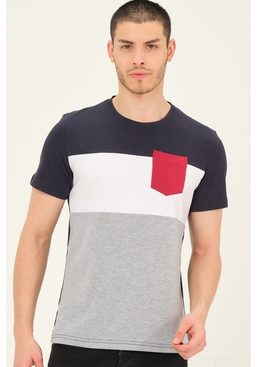 T8592 Dewberry Erkek T-shırt-lacivert Lacivert