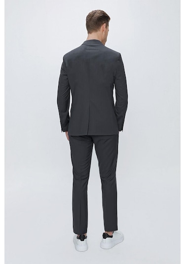 Efor Slim Fit Klasik Mono Yaka Klasik Antrasit Takım Elbise Tk 2021 Antrasit