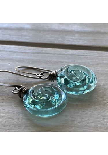 Kadınlar İçin Cam Damla Şeklinde Yaratıcı Takı Küpeleri, Şık Tatil Hediyesi Küpeleri, Damla Kolye