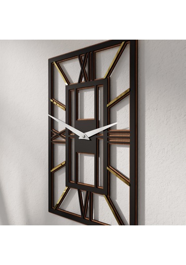 Minimalist Tasarımlı Ahşap Duvar Saati Gümüş