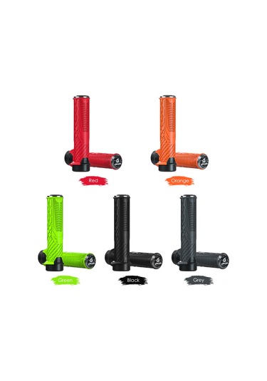 Monyee Dağ Bisikleti Kayma Engelleme Silikon Tutamak, Evrensel Kilitlenebilir Kauçuk El Tutucu, Turuncu