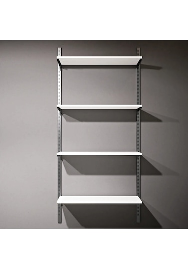 30x90 Duvara Monte Ahşap Raf & Dekoratif Kiler Rafı & Dekoratif Giyim Odası Rafı Siyah