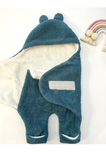 Rokeff Wellsoft Dış Kundak 0-6 Ay Turkuaz-Krem Turkuaz - Krem