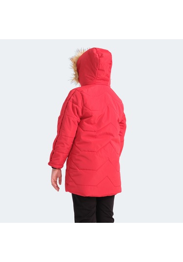 Slazenger CAMRON Çocuk Kapüşonlu Kırmızı Mont & Kaban