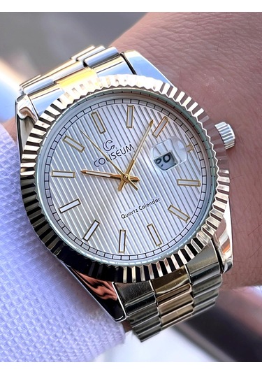 Coliseum Çelik Kordon Takvimli Kadran Kutulu Seri Erkek Kol Saati Ft.aas.ı011