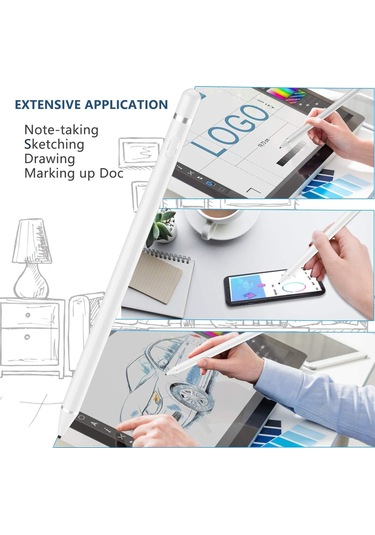 Novstrap DZ870 Samsung Galaxy Tab A9 SM-X110 - A9 Plus SM-X210 Uyumlu Dokunmatik Kalem Stylus Pencil