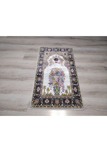 Bambu Halı Seccade Sec13 Krem Namazlık 70x110 Cm