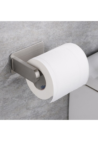 Ximistore9 Banyo Tuvalet Kağıt Rafı 304 Paslanmaz Çelik - Deliksiz Duvar Montajlı, Ev Kullanıma Uygun, Konfor Ve Kolaylık Sağlar Gümüş, Kısa Model Gümüş