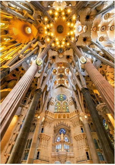 Educa 1000 Parça Sagrada Familia İç Mekan Görüntüsü Puzzle - Sagrada Familia Interior - 19614