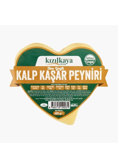Kızılkaya Çiftlik Kalp Kaşar Peyniri 400 G