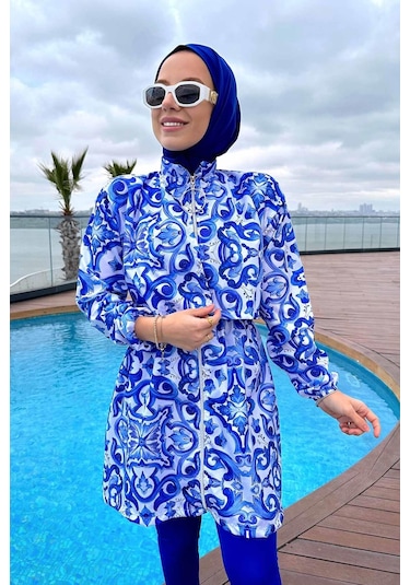 Kahijab Sea Tesettür Mayo - L Mavi