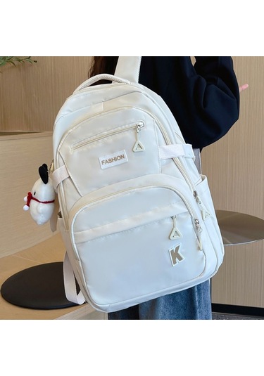 Su Geçirmez Genç Sırt Çantası Yüksek Kapasiteli Trendy Hafif Okul Çantası Naylon Sırt Çantası Kolej