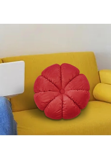 Suntek Magideal Yuvarlak Atmak Yastık Dekorasyon Sandalye Kırmızı