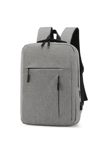 Erkek Usb Şarj Sırt Çantası 15.6 Inç Çanta Erkek İş Sırt Çantaları Su Geçirmez Çok Fonksiyonlu Seyahat Sırt Çantası Gri Çok Renkli